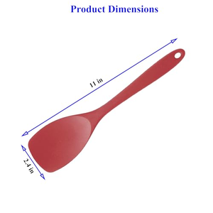Cuillère-spatule en silicone résistant à la chaleur 480°F, souple, pour mélanger, remuer, cuisiner, gratter et étaler sans couture - Product Image 2