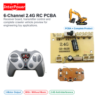 Solution PCBA de carte de circuit imprimé RC 2,4 GHz 6 canaux GS812R pour récepteur de jouet d'ingénierie excavateur sur chenilles télécommandé personnalisé
