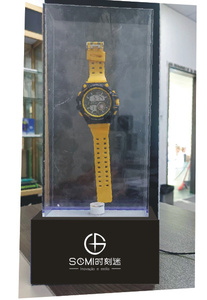 Máy tính để bàn <span class=keywords><strong>Acrylic</strong></span> hiển thị không thấm nước đứng biểu tượng tùy chỉnh với LED chiếu sáng quảng cáo ánh sáng hộp hiển thị đứng giá - Product Image 3