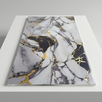 Panneau mural en PVC effet marbre UV 1220*2440*3mm, moderne, imperméable, ignifuge, antistatique, pour usage domestique, décoration intérieure