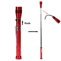 Outil de ramassage télescopique stylo de poche lampe de poche en aluminium 3 LED Inspection flexible torche magnétique lampe à led de travail