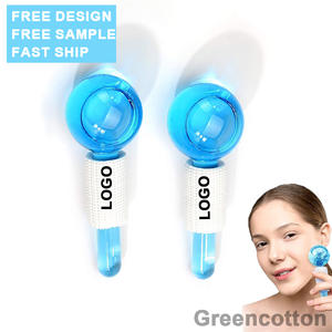 Benutzer definiertes Logo Ice Beauty Balls Gesichts behandlung Kalte Gesichts <span class=keywords><strong>massage</strong></span> Roller Balls Frostschutz flüssigkeit Reduzieren Sie Schwellungen Poren Falten 2St - Product Image 1