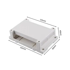 PCB devre dağıtım kutusu endüstriyel elektronik Terminal kapağı durumda Pa66 Din ray plastik muhafaza 145*90*40mm CIC137