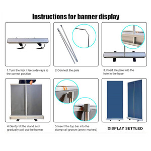 Chất lượng cao 60x180cm nhôm cuộn biểu ngữ đứng <span class=keywords><strong>Roll</strong></span>-up hiển thị cho hội nghị và triển lãm thương mại - Product Image 5