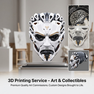 Máscara Personalizada de Impresión 3D, Accesorios de Cine, Juego de Roles, OEM, ODM, Pintura Plástica, FDM, Polijet, SLS, MJF, PA12, ABS de Alta Calidad - Product Image 4