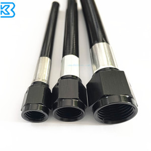 An4 An6 An8 An10 E85 Ống Dẫn Dầu PTFE Dây Dẫn Nhiên Liệu Với Ống Thẳng Màu Đen Nhôm Cái Xoay Uốn Một Phụ Kiện - Product Image 3