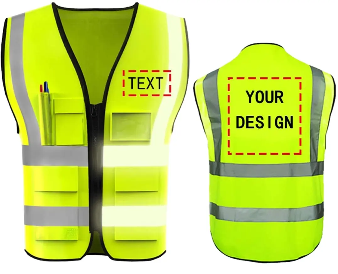 재활용 GRS 반사 안전 조끼 맞춤형 인쇄 로고 안전 재킷 조끼 작업자