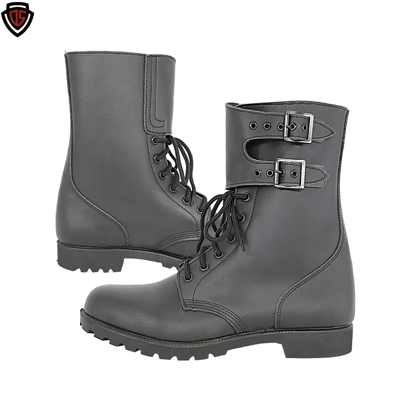 Doubles afe Custom Security Ungle geformte Sohlens tiefel Tactical Black Leather Tactical Boots Winter Men