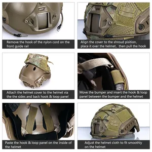 IDOGEAR Camouflage FAST Tactical Hunting Gear Helmet Cloth Headwear Helmet Cover For Tactical Helmet