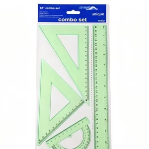 Juego de 4 Reglas al por Mayor para Estudiantes, Reglas Coloridas Económicas en Oferta, Juego de Reglas Transparentes de Plástico - Product Image 1