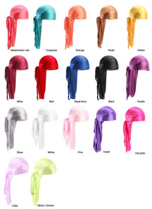 Durags de haute qualité, colorés, <span class=keywords><strong>prix</strong></span> d'usine, durags pour hommes et femmes, durags en satin soyeux, durags unisexes, foulard en satin de soie, doo rag - Product Image 5
