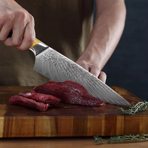 Vente chaude 67 Couches Damas Acier Kiritsuke <span class=keywords><strong>Couteau</strong></span> De Chef Sharp Viande Légumes <span class=keywords><strong>Couteau</strong></span> De Cuisine avec Manche En Résine De Bois pour Bouchers - Product Image 5
