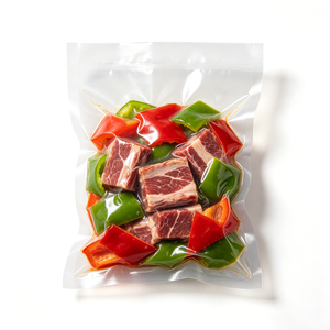 Lebensmittelechte Vakuum-Plastikrollen für Sous-Vide Mikrowellengeeignete Beutel für Salat Babynahrung Milch für Kaugummi Kartoffelchips Geprägt - Product Image 2