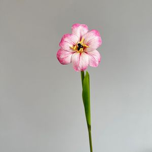 Tulipanes Artificiales Meng Jie, Flores de Poliéster Rojo Anaranjado, Arreglo Decorativo de Escritorio - Product Image 4