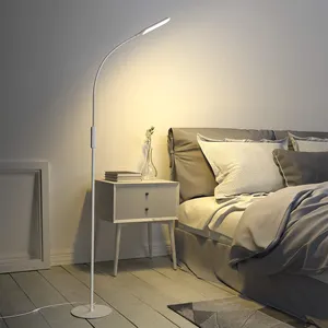 flessibile a collo di cigno lampada da terra Suppliers-Luminoso lampada verticale adatto soggiorno camera da letto ufficio manuale compiti di alta lampada di lettura flessibile a collo di cigno nero lampada da terra a LED