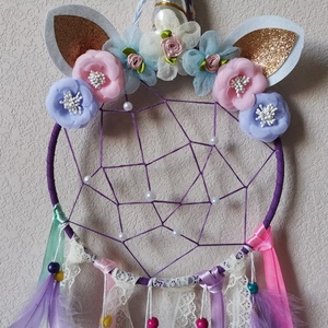 Attrape-rêve <span class=keywords><strong>licorne</strong></span> de <span class=keywords><strong>licorne</strong></span> de 20x20cm, tapisserie, décoration de mariage, suspension murale, grand macramé, pour <span class=keywords><strong>chambre</strong></span> - Product Image 6