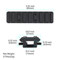 Support de montage de lunette ECHAIN Rib-Rail en alliage d'aluminium à 5 ou 8 rainures pour accessoires de chasse tactiques 1913
