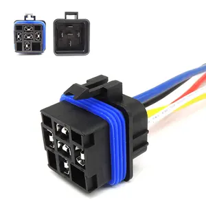 Relay with Harness, 5-PIN 40/30 AMP 12 V DC Waterproof Automotive Relay Heavy Duty 12 AWG Tinned Copper Wire Gauges
