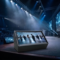 Téléprompteur de scène avec grand écran de 27 à 55 pouces, haute luminosité, portable, angle réglable, dispositif de promptage