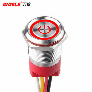 Interruptor de botón táctil de interruptor inductivo regulable WD19mm con interruptor de botón táctil de luz <span class=keywords><strong>LED</strong></span> a prueba de agua - Product Image 2