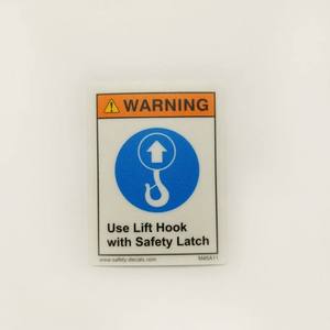 Etiqueta de instrucciones de seguridad para gancho de grúa industrial: utilice el gancho de elevación con dispositivo de seguridad, etiqueta para equipo de elevación - Product Image 5