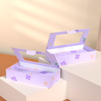 Boîtes en papier écologiques pour fêtes, sushis, fruits, chocolats, biscuits, desserts, emballages de traiteur avec fenêtre