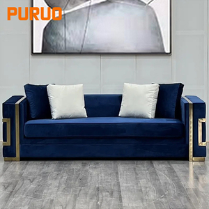 ชุดโซฟาผ้ากำมะหยี่แบบโมดูลาร์ PURUO Mario Leisure ราคาประหยัด สำหรับห้องนั่งเล่น สไตล์เชสเตอร์ฟิลด์ เฟอร์นิเจอร์หรูหราสำหรับห้องนั่งเล่น - Product Image 2
