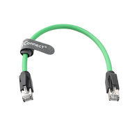 Câble Ethernet industriel Cat5e 100 Mbps en plastique avec connecteurs coudés, haute flexibilité pour chaînes de guidage, automatisation, robots, AGV, caméras
