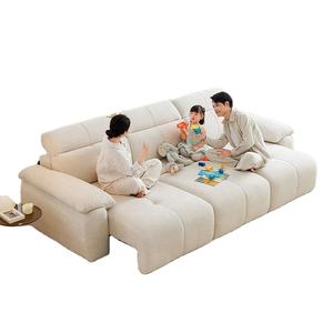 Multifunctionele elektrische moderne driezits hoekbank slaapbank van chenille stof, krasbestendig, opklapbaar, houten woonkamermeubel - Product Image 1