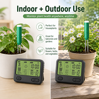 Capteur d'humidité du sol sans fil longue portée 200 pieds, thermomètre et hygromètre RF, moniteur numérique de plantes pour grands jardins et fermes modernes