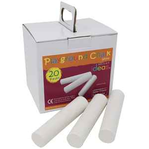 20 Craies géantes sans poussière pour trottoir (Blanc, 6 couleurs au choix) Certifié EN71 Jouet éducatif Bricolage Artisanat Fûts en plastique (Calcium) - Product Image 6