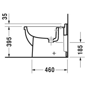 STARK 3 Bidé de pared de un solo orificio 360x560 Herramienta de torneado - Product Image 4