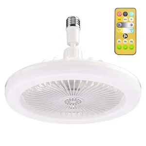 3 colors Dimmable E27 LED Ceiling Fans Remote Control Bedroom Decor Ventila tor Fan Lamp Air Silent for Bedroom Living Room