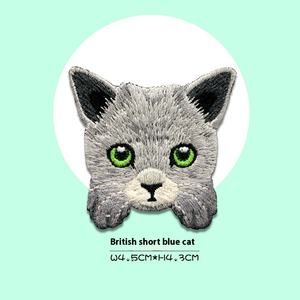 Tessuto ricamato gatto in poliestere ad alta densità toppe di piccole dimensioni per indumenti - Product Image 2