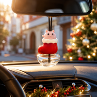 Diffuseur de parfum pour grille d'aération de voiture, série Noël, flacon vide en verre, décoration parfumée, fabricant