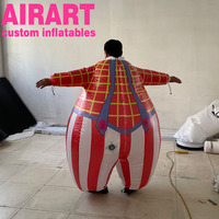 Costume de clown géant pour adulte, accessoire gonflable amusant pour jouer au bustier, vente en gros, costume joker