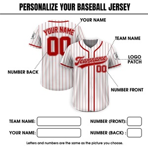 T-shirt de baseball en twill de polyester 100% à séchage rapide avec impression par sublimation personnalisée, manches courtes, streetwear - Product Image 2