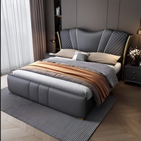 Ensemble de meubles de chambre à coucher, style moderne et design, lit king size de luxe, moderne