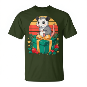 Camiseta retro de Navidad con diseño de opossum, regalo navideño, estampado animal, ropa para hombres y mujeres - Product Image 2