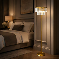 Lampe de table et lampadaire abordables et luxueux, lampe de salon et de chevet pour villa, lampadaire en cristal inspiré de l'hôtellerie.
