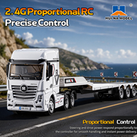 Camión Contenedor Semirremolque de Aleación Fundida a Presión a Escala Completa 2.4G RC 1:64 Modelo 12CH con Luces y Sonidos de Alta Realidad HuiNa 9900