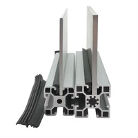 XAJX Bande d'étanchéité souple en profilé aluminium pour portes et fenêtres, garnie de plaque en plexiglas et caoutchouc souple, épaisseurs 1mm 1.2mm 3mm