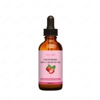 Minyak Pertumbuhan Rambut Strawberry Mint, Minyak Esensial Alami untuk Rambut Tipis, Kering, dan Rusak, Perawatan Melembapkan dan Menenangkan Kulit Kepala