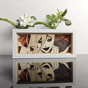 Lámpara de Papel 3D de <span class=keywords><strong>Chainsaw</strong></span> <span class=keywords><strong>Man</strong></span> Power Anime, Diseño de Grabado Láser, Envío Rápido desde Almacén en EE. UU. - Product Image 3