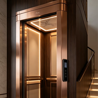 Ascensore Residenziale Premium Personalizzato per Villa Fareo - Cabina Interna con Paesaggio a Inchiostro e Trazione AC