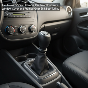 Fiat Linea 6-Speed Chrome Car Gear Knob with <b>Window</b> <b>Cover</b> and Framed Gear Shift Boot Turkey - Product Image 3
