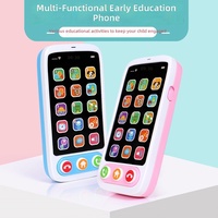 Jouet éducatif pour la petite enfance, téléphone multifonctionnel apaisant pour bébé avec lumières, téléphone musical simulé intelligent pour enfants