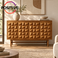 Buffet de rangement en bois massif de style Mid-Century, meuble moderne pour salon et hôtel, vente en gros OEM ODM