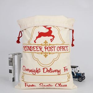 Sac de Noël en coton grande capacité avec cordon de serrage pour décoration intérieure et fêtes de fin d'année 2026 – Vente en gros - Product Image 4