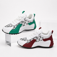 Chaussures décontractées personnalisées pour femmes à lacets, baskets basses respirantes en maille avec empiècements en cuir synthétique à motif géométrique pour le quotidien